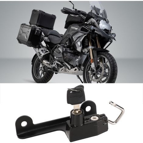 Schwarzes Motorradhelmschloss mit Schlüssel für BMW R1200GS LC, R1200GS Adventure und R1250GS (1/5)