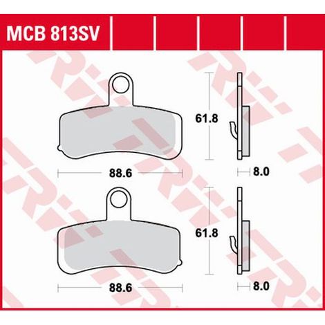 PASTILLAS DE FRENO TRW ZF KH457 SINTER STREET HARLEY-DAVIDSON 1584 / 1690 / 1750 / 1800 08-17, DELANTERAS