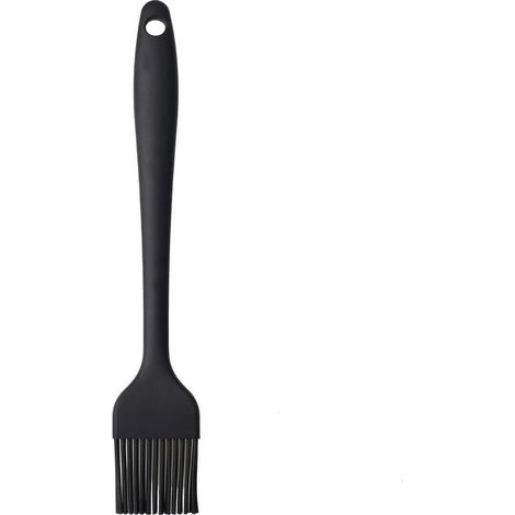 Pinceau à pâtisserie en silicone de 21 cm, résistant à la chaleur, antiadhésif, idéal pour la cuisson au four et au gril (noir) (1/5)