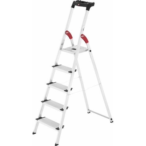 Hailo - Profi-Stufenstehleiter 4 Stufen XXL aus Aluminium Zugangshöhe 284 cm - ProfiStep XXL (1/5)