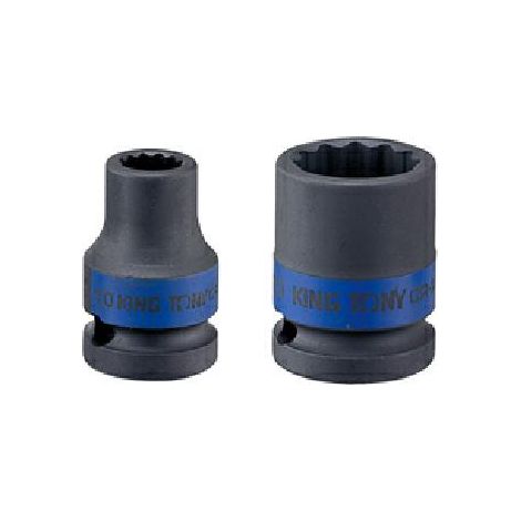 Vaso corto de impacto King Tony 1/2" 12-puntas 24x42, herramienta resistente para mecánica y reparaciones