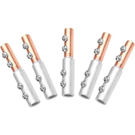 Ensemble de bornes de connexion pour câbles cuivre et aluminium – connecteur de transition 5 pièces, bornier rapide GTLC pour mise en parallèle sans potentiel (1/5)
