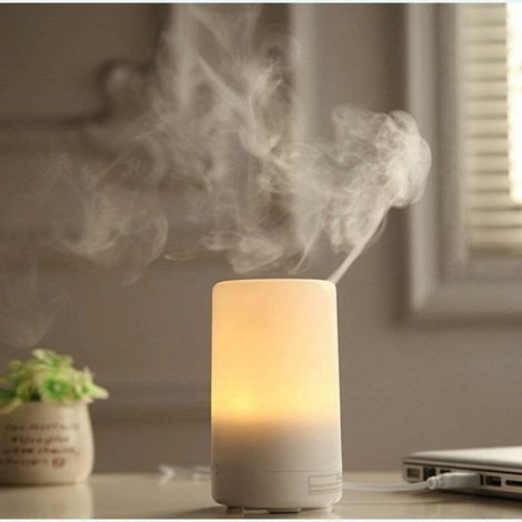 Difusor de aceites esenciales, humidificador de aire de vapor frío de 100 ml con apagado automático para dormitorio, oficina, spa y yoga. (1/4)