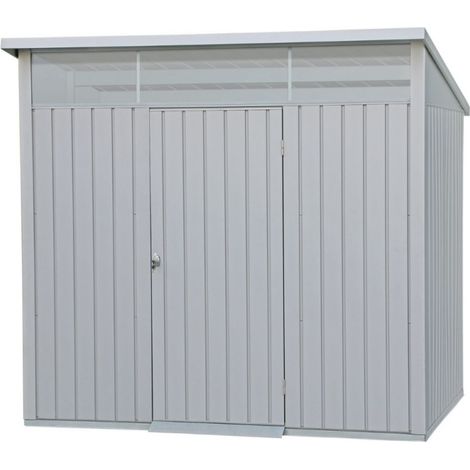 Casetta Box da Giardino 249,1x209,3x231,1 cm in Acciaio Zincato Grigio (1/5)