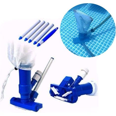 Pool-Jet-Staubsauger, tragbarer Pool-Jet-Reiniger mit Bürste, Tasche und Stange, Reinigungszubehör für Pools, Brunnen und Spas (1)