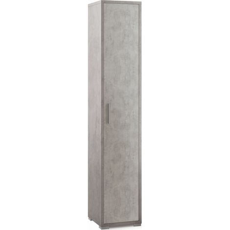 Armario multiusos alto en madera Beton Cemento 39x41x h199 cm