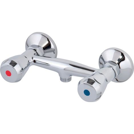 Robinets de douche , sortie 1/2’’ poignée plastique, laiton chromé