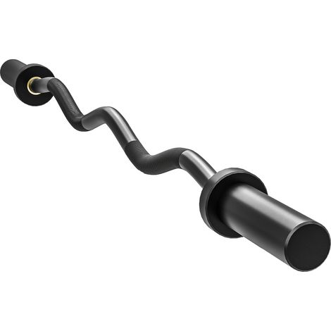 Barre olympique de musculation, 5 cm de diamètre, acier, capacité de charge 100 kg, noir
