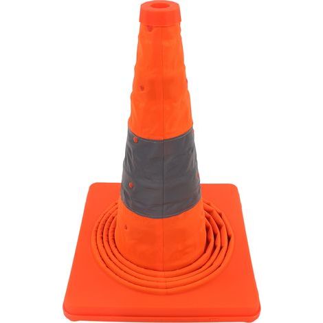 Cône de sécurité routière pliable 70x29x29cm, stationnement routier réfléchissant pliable (1/5)