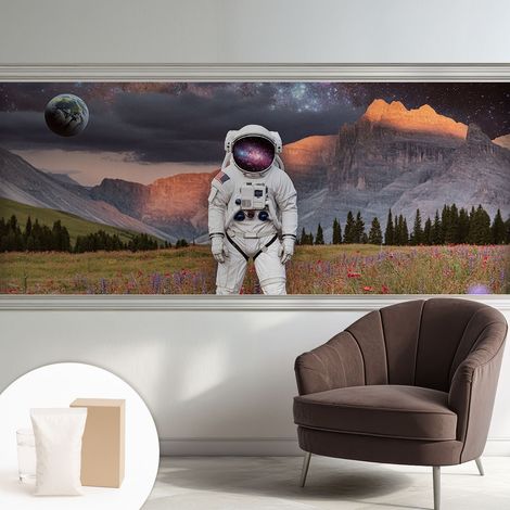 Papier peint intissé avec imprimé pour décoration intérieure pour rénovation a motif - Colle incluse gratuite Paysage cosmique 250x104 cm (1/5)