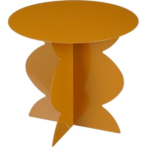 Table d'appoint ronde en fer marron foncé bout de canapé pour salon et chambre Ø 45 x H 40 cm - PANGIVO (1/5)