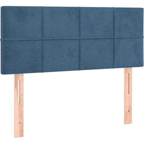 vidaXL Testiera Blu Scuro 100x5x78/88 cm in Velluto (1/5)