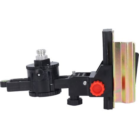 Adaptateur d'outil de niveau à bulle avec support de réglage fin, tête de support télescopique multifonctionnelle à rotation à 360° (1/5)