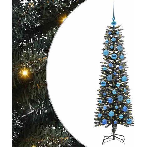 Albero di Natale Albero natalizio Albero festivo artificiale con 150 LED Verde 150 cm (1/5)