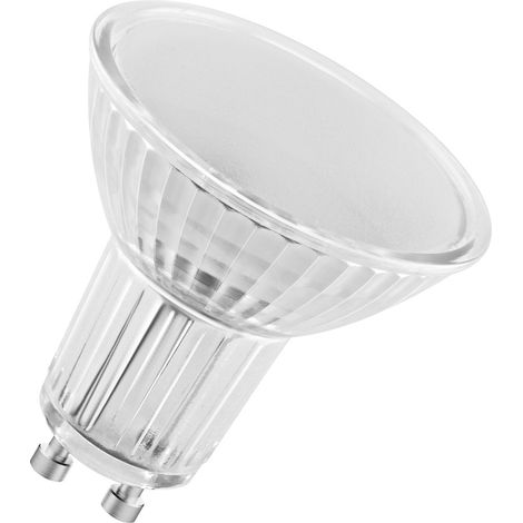 OSRAM LED BASE PAR16 50, Reflektor LED-Lampen aus Glas für GU10 Sockel, Warmweiß (2700K), Ersatz für herkömmliche 50W-Spotlampen, 5er-Box