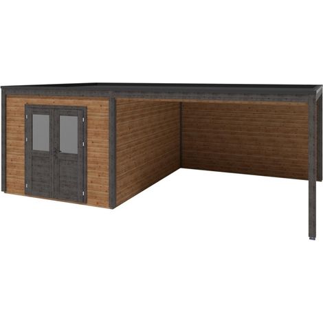 Casetta da giardino in legno Sora 7.06x4.09 m - 28.87 m2 - 28 mm - impregnata - 000483 (1/5)