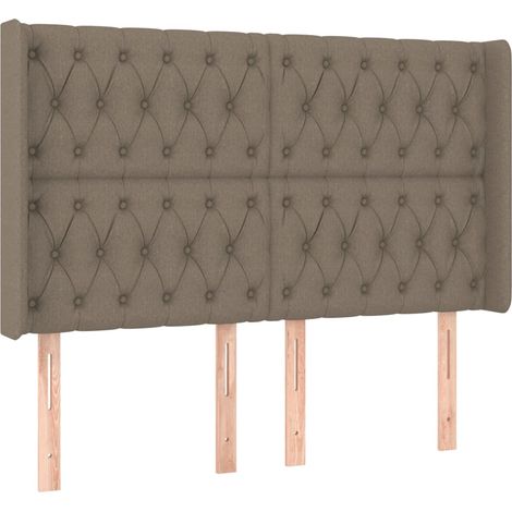 Maison Exclusive - Testiera ad Orecchio Tortora 147x16x118/128 cm in Tessuto (1/5)
