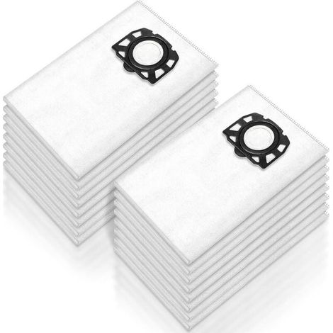 KFI 357 Lot de 16 sacs d'aspirateur pour Kärcher WD2 Plus / WD3 / WD3 Battery/SE 4001 / SE 4002 / KWD1-3 / WD3.200 - Sacs extrêmement résistants à la déchirure 2.863-314.0 (1/4)