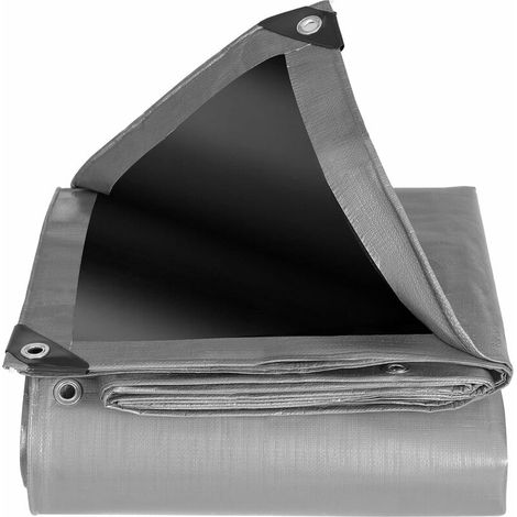 Bâche de Protection avec Œillets, Bâche Industrielle 3x5m, Imperméable, UV et Intempéries, Bâche Multi-Usage pour Bois, Voiture