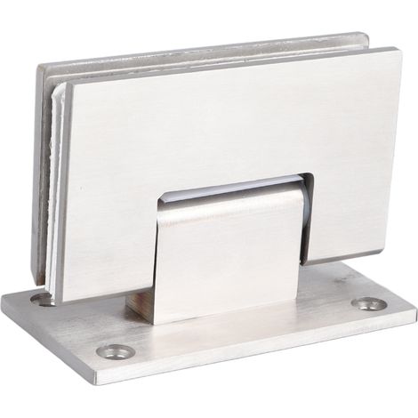 Charnières en acier inoxydable à double position à 90 degrés pour parois de douche et vitrines (1/5)