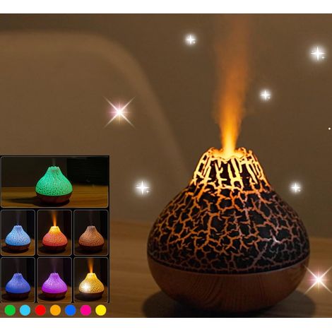 Volcano Mini-Luftbefeuchter für Schlafzimmer, kühler Nebel, Ultraschall, USB-betrieben, tragbarer Luftbefeuchter für Schlafzimmer, Büro, Pflanzen und Babyzimmer, Dekoration
