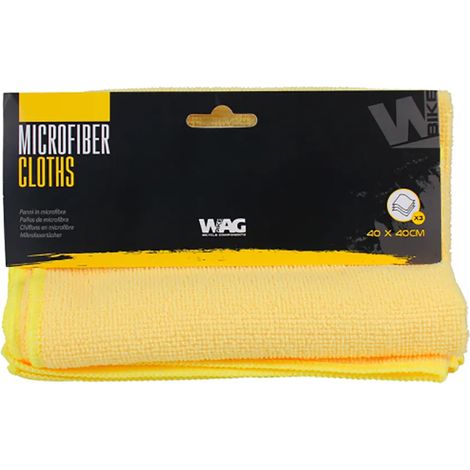 Chiffons microfibres wag kit 3 pièces 40x40 cm