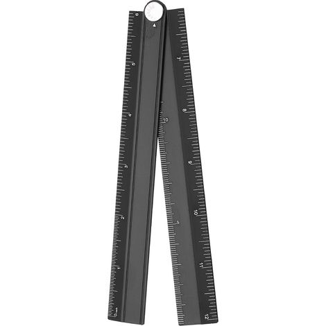 CCYKXA 30,5 cm SAE Klapplineal aus Aluminiumlegierung, Klappwinkelmesser, Geometrisches Messwerkzeug mit Winkellinie für Architekten (1/5)
