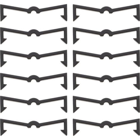 Healeved pour panneaux perforés 100 pièces plastique noir (1/5)