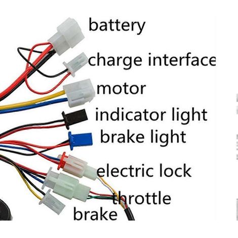 Accesorios para bicicletas eléctricas Controlador de 36 V 500 W y controlador de motor con empuñadura de tornillo de acelerador para bicicletas eléctricas