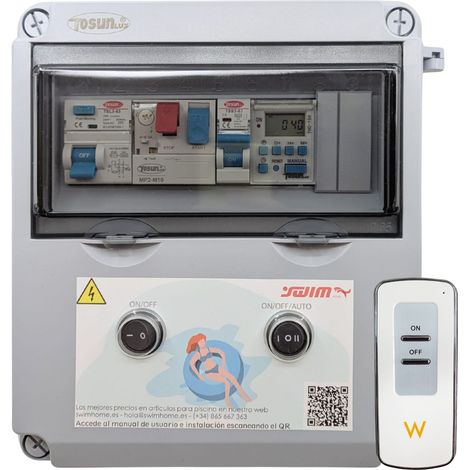 Cuadro Eléctrico Piscina Transformador 50W (2CV) Control Remoto para Focos