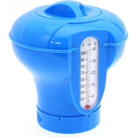 Intex – Diffuseur flottant de chlore avec thermomètre – Polypropylène résistant – Dimensions 16x8.5x19 cm – Pour piscine