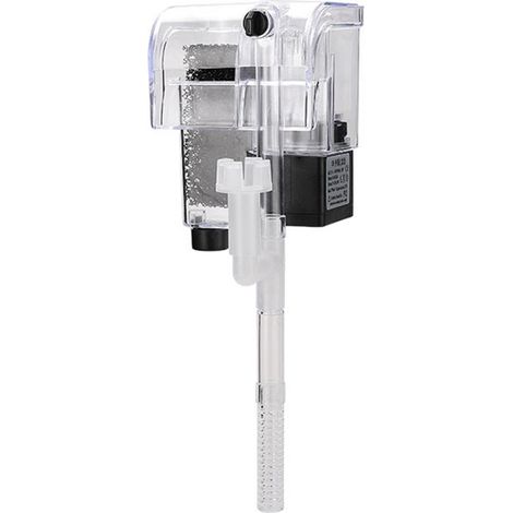 DH06-1 Filtro de pared para acuario, fabricado en plástico, 225 x 105 x 80 mm, para acuarios con una capacidad de 5 a 10 galones. (1/5)