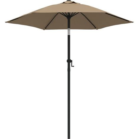 Parasol gris-brun, 200x224 cm, aluminium. (1/5)