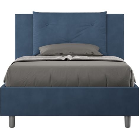 Letto 1 Piazza e Mezzo 120x190 cm con Rete e Contenitore Appia Blu (1/5)