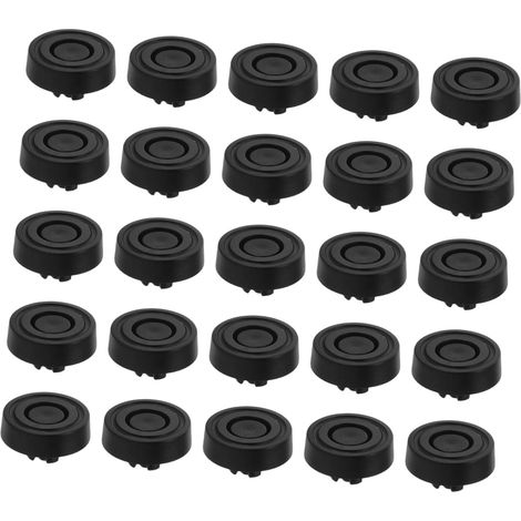 25 Pièces Patins Antidérapants pour Boîtiers D'ordinateur en Plastique Noir Bruit et Antivibrations, Adaptés aux Bureaux et Plans de Travail en Marbre (1/5)