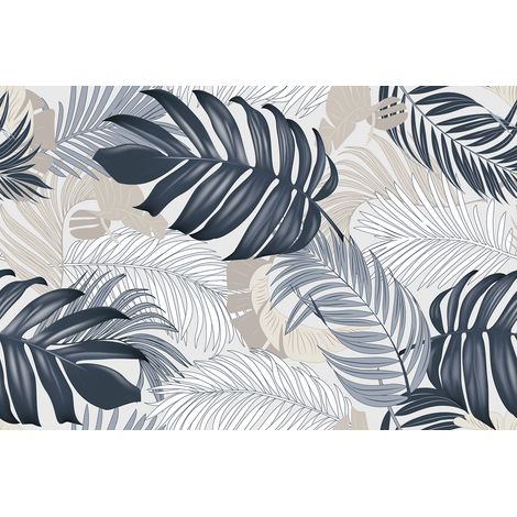 Papier peint panoramique - Feuilles Tropicales - 130 cm x 87 cm (1/2)