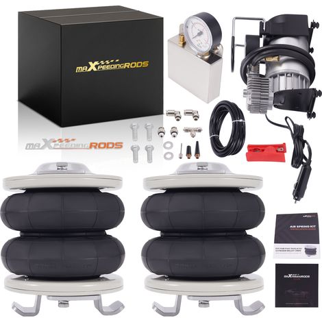 Maxpeedingrods – Amortisseur pneumatique avec compresseur 12V pour Fiat Ducato 1994-2024 – Charge max 4000kg – Installation arrière gauche/droite