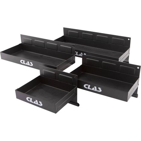 Jeu 4 bacs de rangement magnétiques pour servante d'atelier - EG 8004 - CLAS Equipements (1/4)