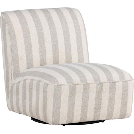 Fauteuil Lounge à Rayures "My" 88cm Beige (1/5)