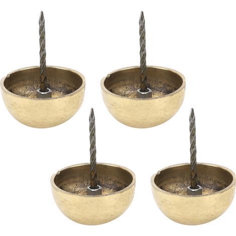 4 Clous de Rembourrage Tête Ronde Laiton Antique Accessoires Décoratifs Meubles Canapé 3cm-6cm (1/5)