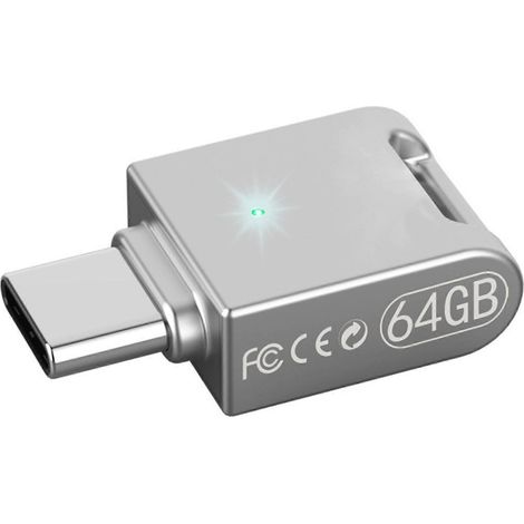 Metal U Stick 3.0 USB-Stick 32 GB 64 GB, silberner USB-Stick mit 120 MB/s, Hochgeschwindigkeits-Flash-Speicher für mobile Datenspeicherung
