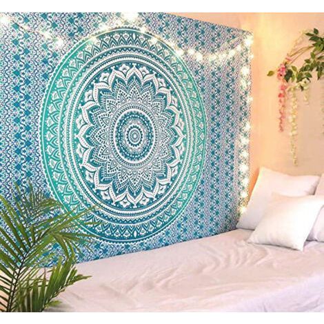 Tapisserie Cadeau Tapisseries Hippie Mandala Bohème Psychédélique Complexe Indien Tenture murale Literie Couvre-lit 200150CM (1/5)