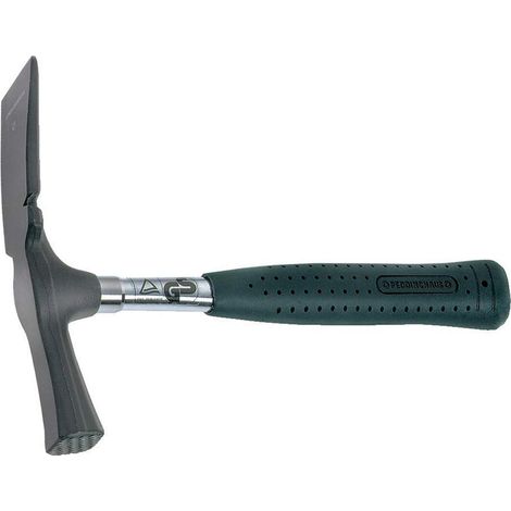 Marteau de Maçon Forme Berlinoise avec Manche en Tube d'Acier, Noir/Argent, 690 g (1/2)