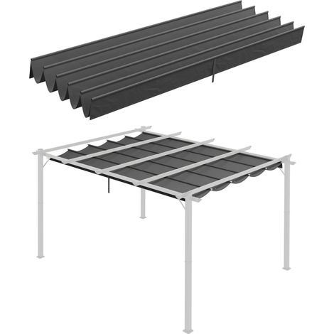 Pergola, gris foncé, 3,5 x 2,5 m, pour jardin et terrasse, format pratique, style moderne et facile à associer