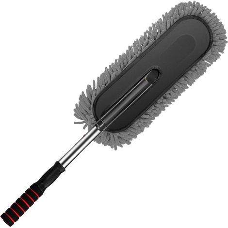 Plumeau de Voiture, Plumeau à Poignée Extensible, à Tête en Nanofibre Haute densité pour l'épilation de la Poussière et des Poils, Nettoyage Doux pour la Peinture du Véhicule, Le Verre et (1/5)