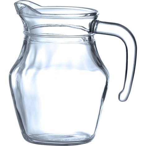 Carafe en verre pour eau, jus, boissons 0,5 l (1/2)