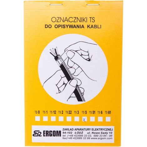 Marcatore manuale TS 5 bianco E04ZP-02010100500 /50 pz./