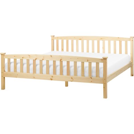 Cama con somier de madera natural de pino clara 180 x 200 cm Giverny (1/5)