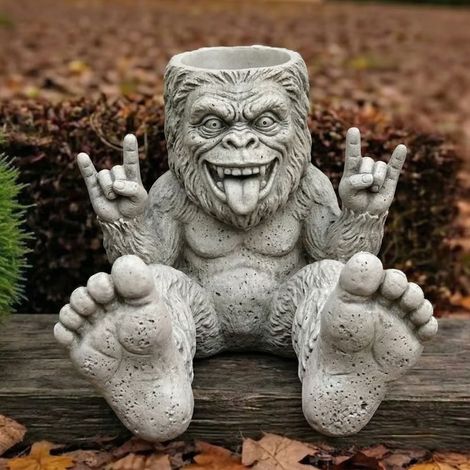 Jardinière Rebel Garden Bigfoot en résine artisanale - Bigfoot B -