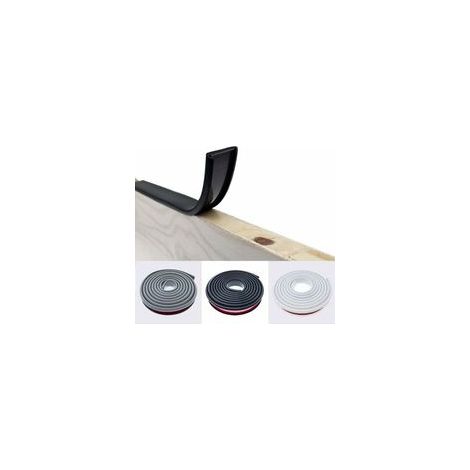 2M Noir Forme de U 25MM Bande de Chant en Melamne Adhesive,Pas de Thermocollant Chêne Chant Plan de Travail Bande de Garniture,Caoutchouc Souple TPE Placage Bois Couvre Chant pour Meubles